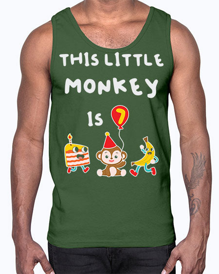 Monkey Birthday Little Monkey 12#- monkey- Cotton Tank