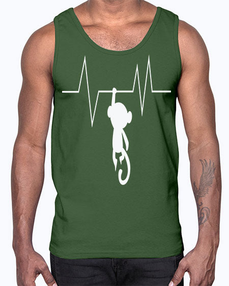Monkey Heartbeat 14#- monkey- Cotton Tank