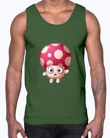 Mushroom 187#- cartoon food- Cotton Tank