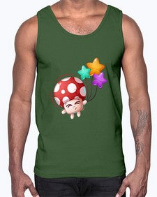 Mushroom 191#- cartoon food- Cotton Tank