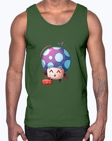 Mushroom 192#- cartoon food- Cotton Tank