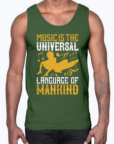Music is the universal language of mankind 34#- dance2- Cotton Tank