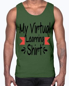 My Virtual Learning Shirt 555#- librarian- Cotton Tank