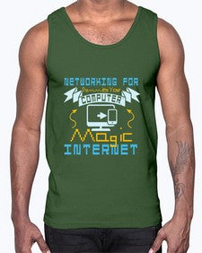 Networking for dummies your computer magic internet 22#- computer- Cotton Tank