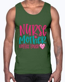 Nurse Mother Coffee Lover Style 1185#- nurse- Cotton Tank