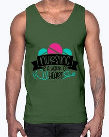 Nursing Is A Work Of Heart Style Style 1270#- nurse- Cotton Tank