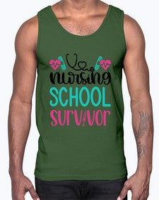Nursing School Survivor Style Style 1279#- nurse- Cotton Tank