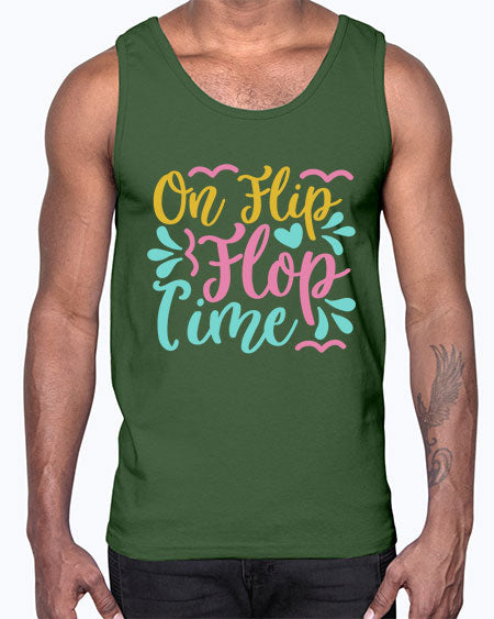 ON FLIP FLOP TIME Style 58#- summer- Cotton Tank