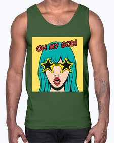 Oh My God 963#- art pop art- Cotton Tank