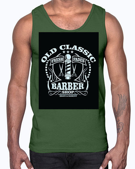 Old Classic Barber1284#- barber- Cotton Tank