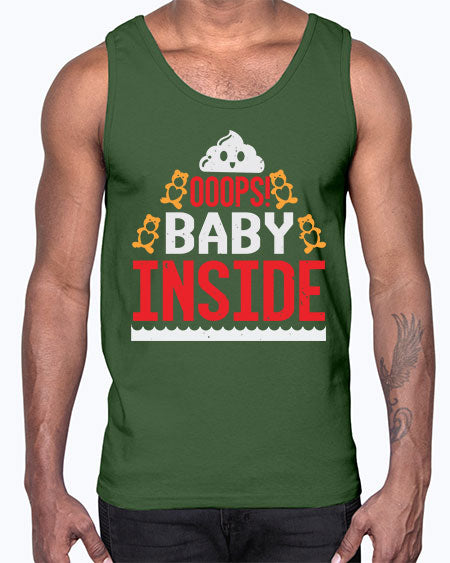 Ooops baby inside Style 179#- baby shower- Cotton Tank