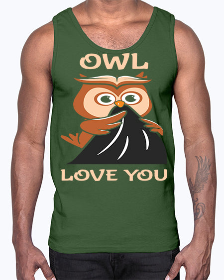 Owl Love You A TurtleRabbit 12#- owl- Cotton Tank