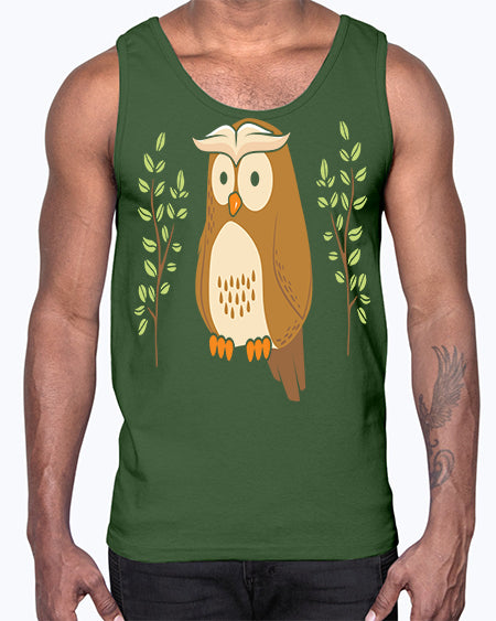 Owl of Athena Long Sleeve A TurtleRabbit 14#- owl- Cotton Tank