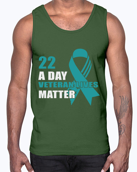 PTSD a Day Veteran 12#- PTSD- Cotton Tank