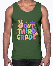 Peace Out third Grade Peace 648#- third grade- Cotton Tank