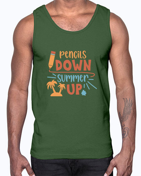 Pencils down summer up 86#- summer- Cotton Tank