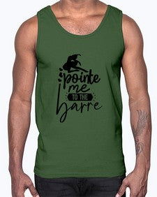 Pointe me to the barre 174#- ballet- Cotton Tank
