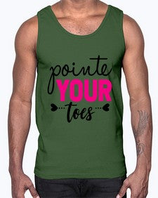 Pointe your toes 176#- ballet- Cotton Tank