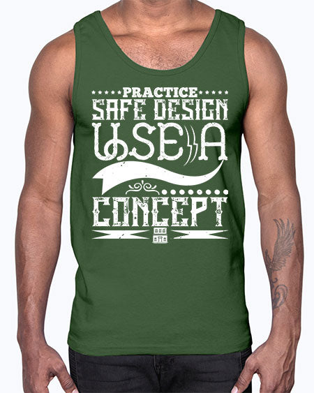 Practice safe design Use a concept Style 344#- architect- Cotton Tank