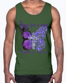 Pray For A Cure AlzheimerS Awareness 208#- alzheimers- Cotton Tank