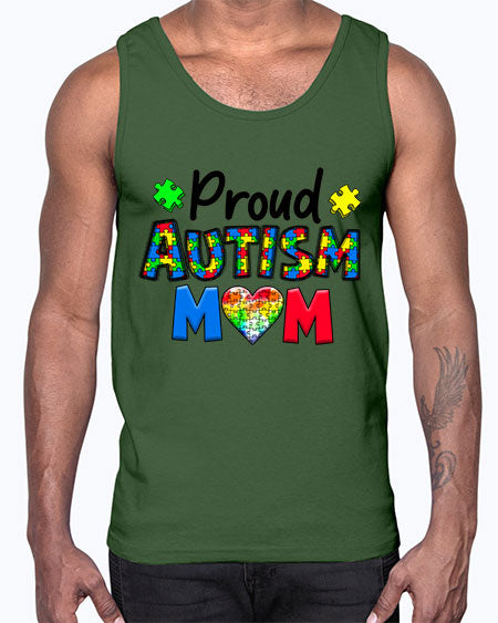 Proud Autism Mom- autism- Cotton Tank