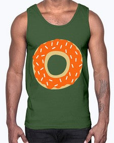 Pumpkindonut 204#- cartoon food- Cotton Tank
