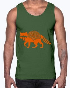 RacoonMandala 1010#- mandala- Cotton Tank