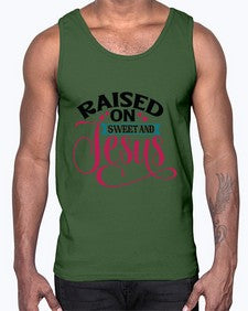 Raised On Sweet And Jesus 1492#- tea- Cotton Tank