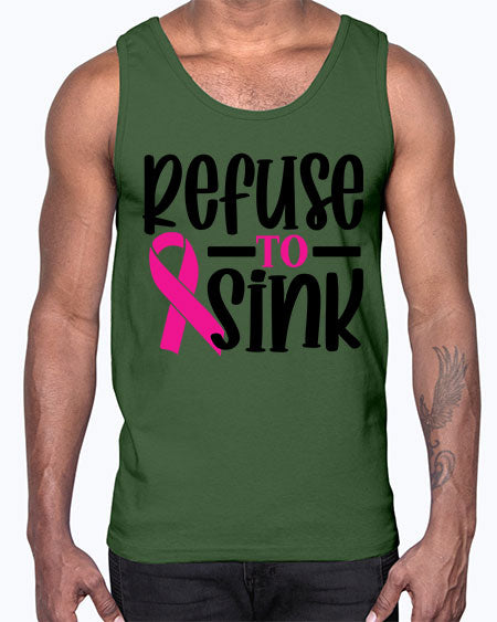 Refuse to Sink 9#- breast cancer- Cotton Tank