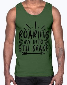 Roaring My Into fifth Grade 758#- fifth grade- Cotton Tank