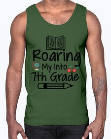 Roaring My Into seventh Grade 763#- seventh grade- Cotton Tank