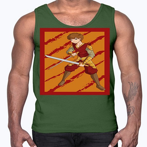 Samurai boy 95#- anime- Cotton Tank