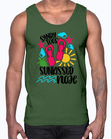 Sandy Toes Sunkissed Nose Style 27#- summer- Cotton Tank