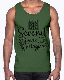 Second Grade Is Magical 820#- second grade- Cotton Tank
