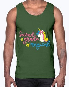 Second Grade Is Magical 822#- second grade- Cotton Tank