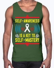Self wareness is a key to self mastery Style 32#- Self awareness- Cotton Tank