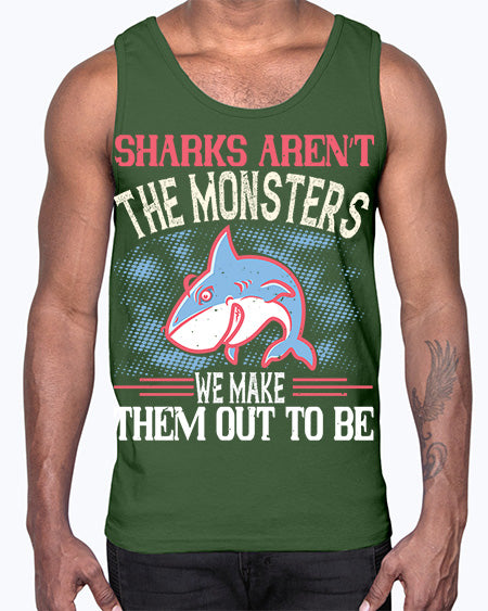 Sharks aren’t the monsters we make them out to be Style 24#- shark-fish- Cotton Tank