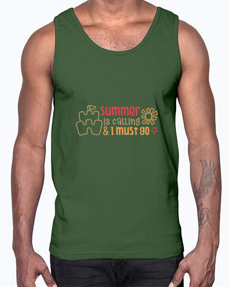 Summer is calling and I must go 13#- summer- Cotton Tank