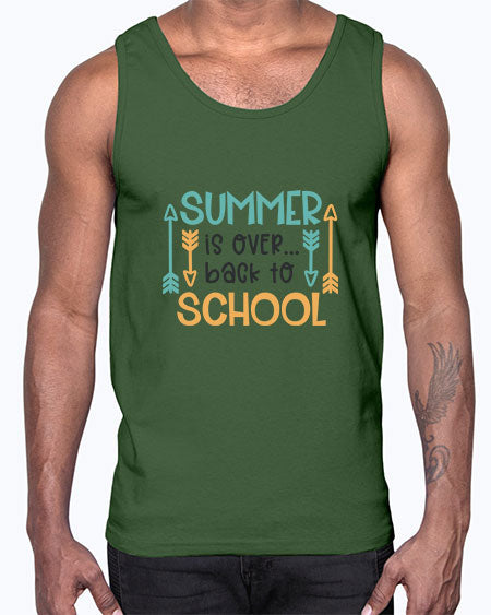 Summer is over back to school 12#- summer- Cotton Tank