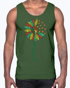 Sunflower Fist Juneteenth Black History 24#- black juneteenth- Cotton Tank