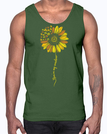Sunflower Owl You Are My A TurtleRabbit 19#- owl- Cotton Tank
