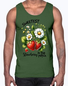 Sweetest Strawberry In The Patch 1598#- strawberry- Cotton Tank