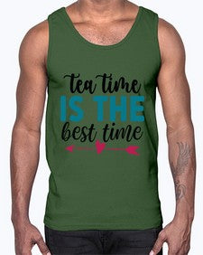 Tea Time Is The Best Time 1614#- tea- Cotton Tank