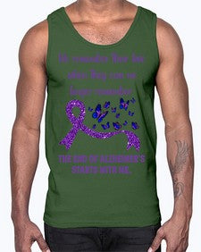 The End Of AlzheimerS Start With Me 217#- alzheimers- Cotton Tank
