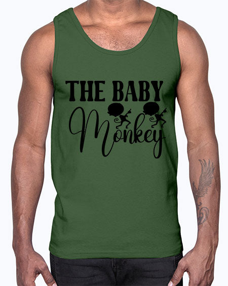 The baby monkey - monkey- Cotton Tank