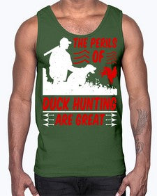 The perils of duck hunting are great Style 14#- ducks- Cotton Tank
