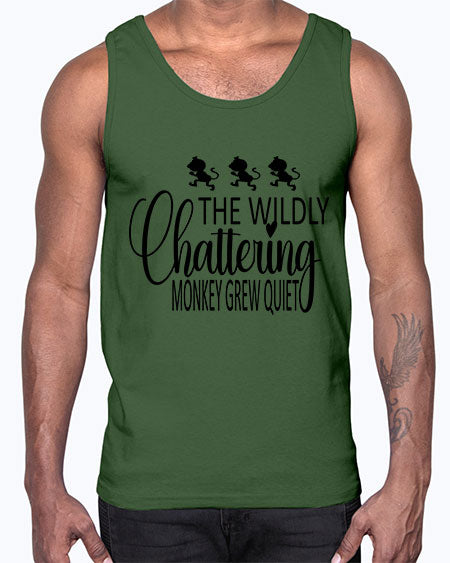 The wildly chattering monkey grew - monkey- Cotton Tank