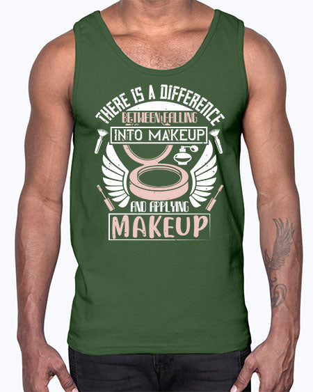 There is a difference between falling into makeup and applying makeup Style 178#-makeup Cotton Tank