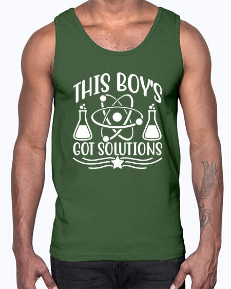 This Boy s Got Solutions 21#- general science- Cotton Tank