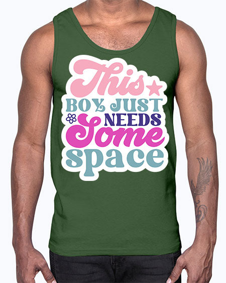 This boy just needs some space 6#- space- Cotton Tank